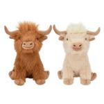 Multipet Highland Shaggy Cow Dog Toy Assorted Color 8 in
