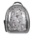 Clear Space Cat Backpack - Breathable, Portable, and Spacious Polyester Pet Carrier with Zipper Clos