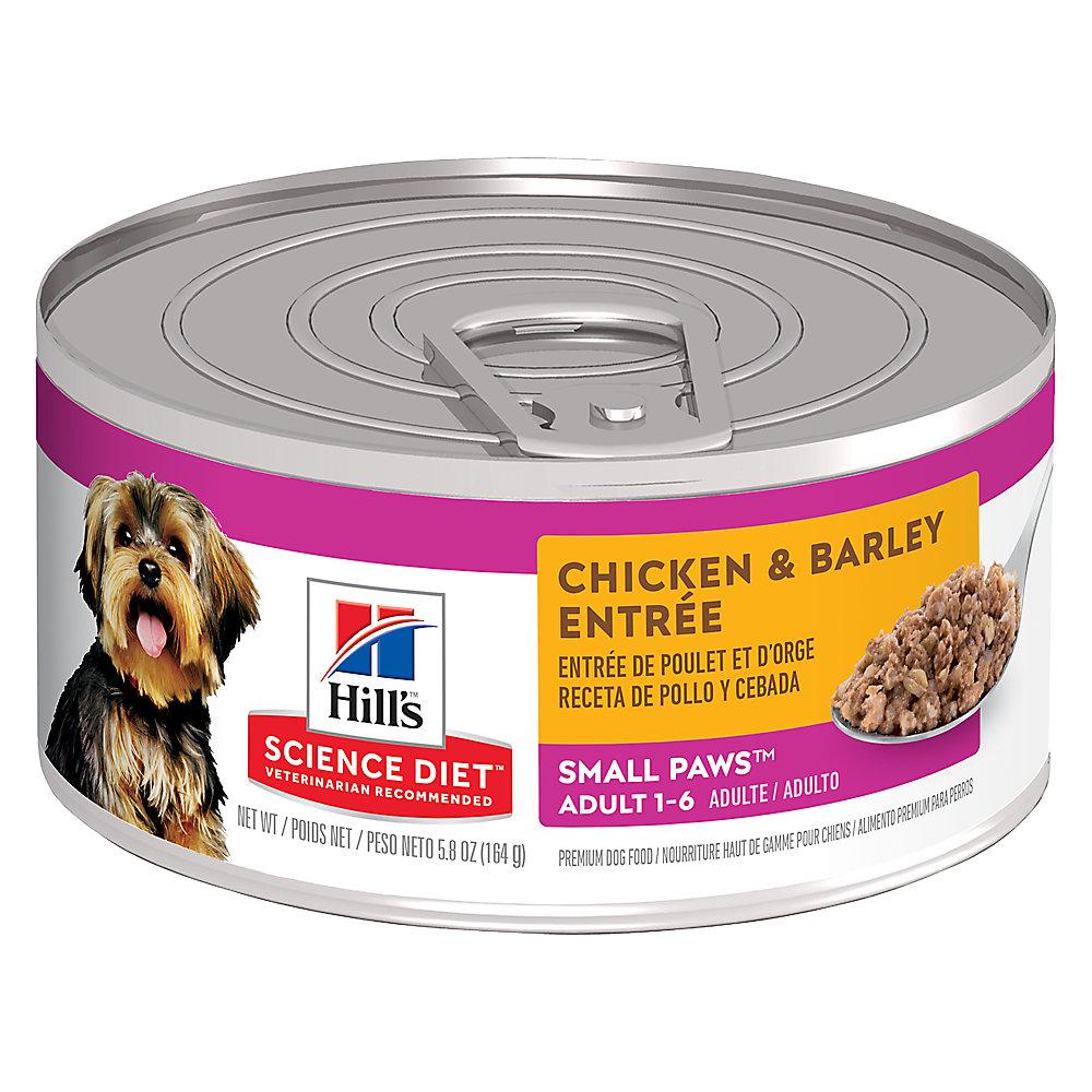 Hill's S.D. Adult Small Paws - Chicken & Barley Entree Canned 5.8 oz Hill's S.D. Adult Small Paws - Chicken & Barley Entree Canned 5.8 oz