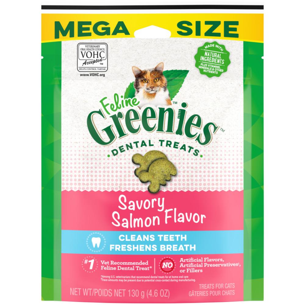 Greenies Feline Adult Cat Dental Treats Savory Salmon 4.6OZ Greenies Feline Adult Cat Dental Treats Savory Salmon 4.6OZ