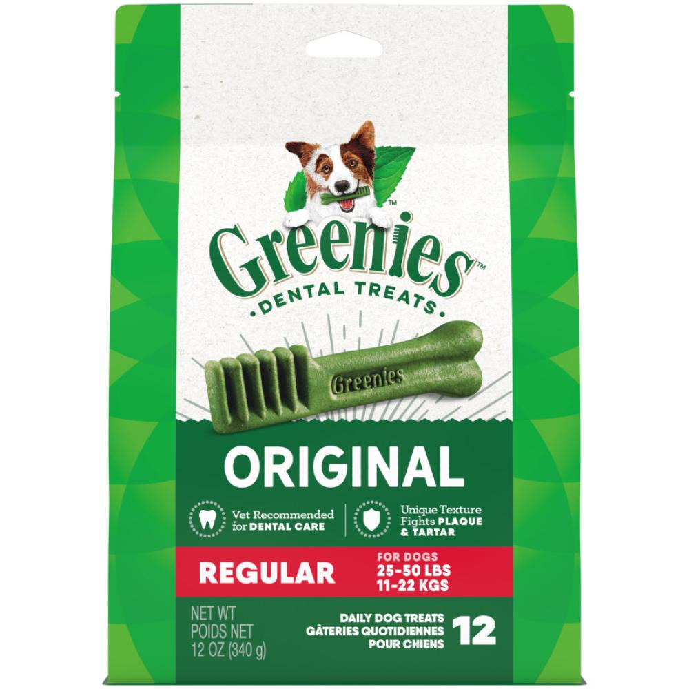 Greenies Dog Dental Treats Original Reg 25-50LBS 12 Count Greenies Dog Dental Treats Original Reg 25-50LBS 12 Count