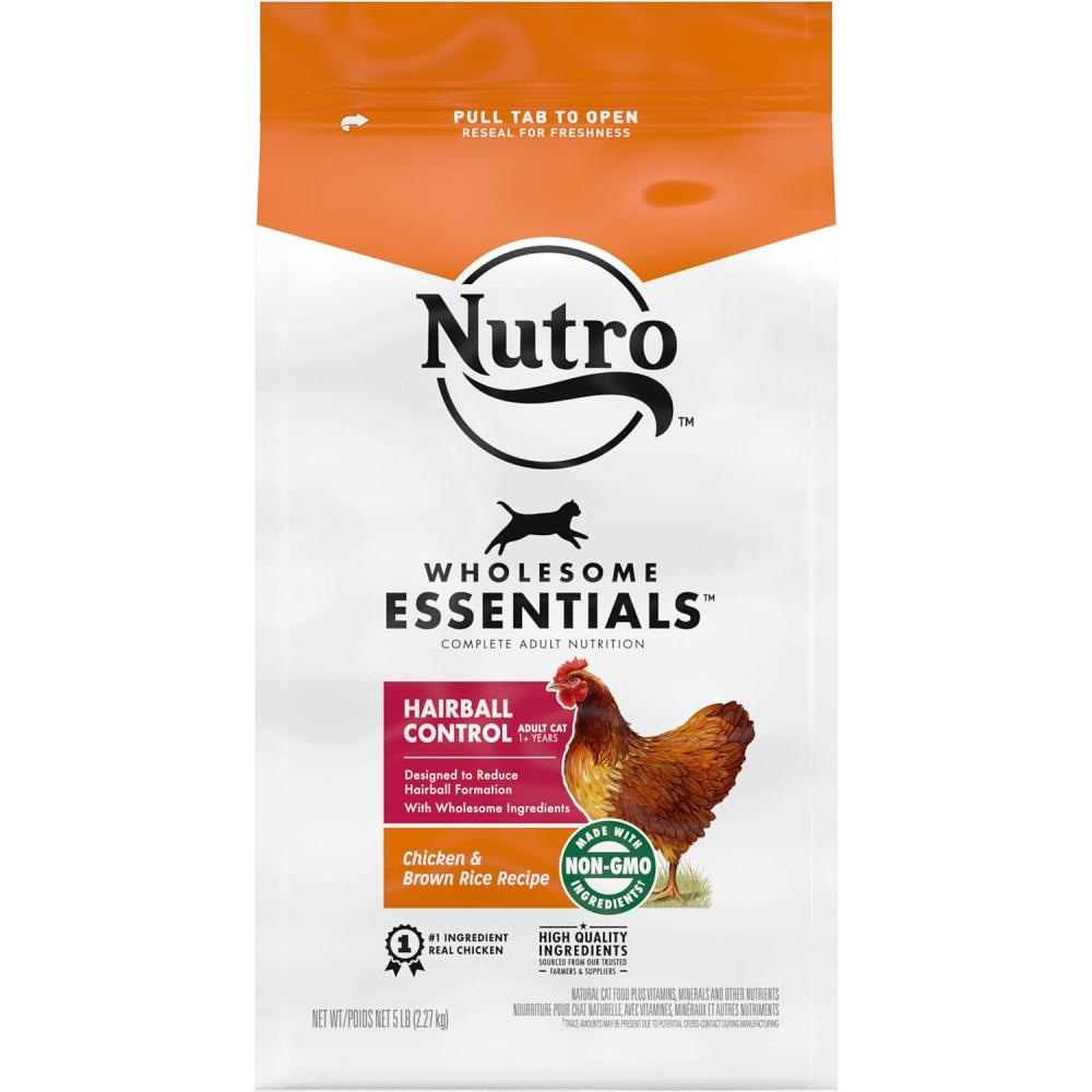 Nutro Products WE Hairball Control Chk&BR Adult Dry Cat Food 5 lb Nutro Products WE Hairball Control Chk&BR Adult Dry Cat Food 5 lb