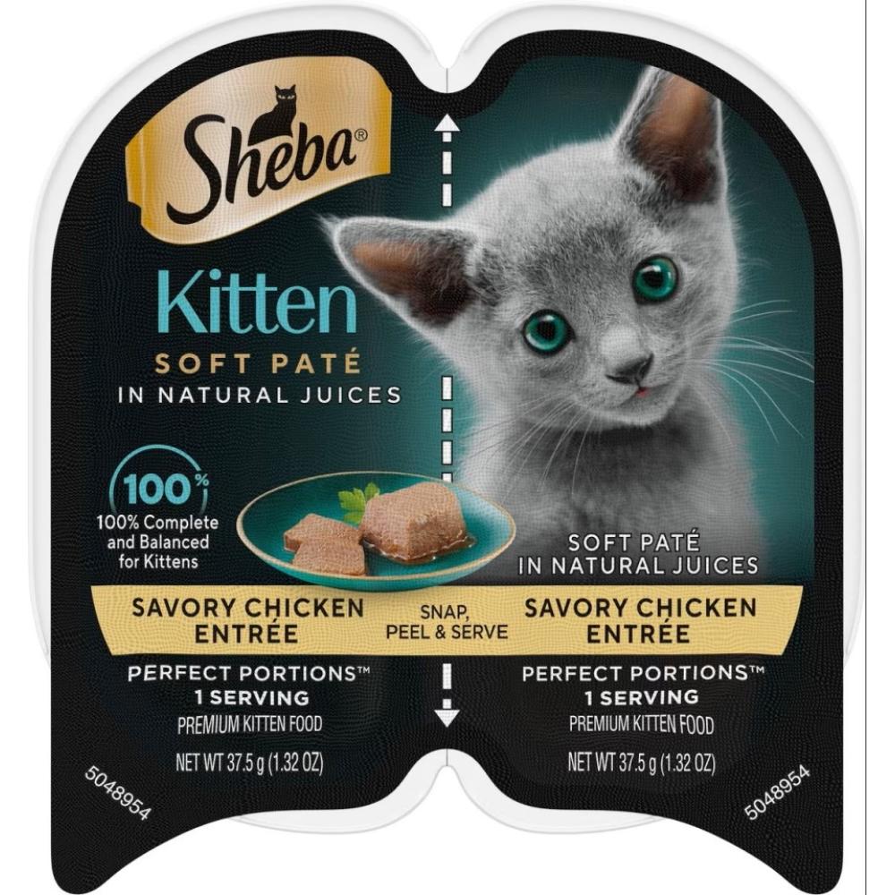 Sheba Perfect Portions Soft Pate Chicken Kitten Wet Food 1.32 oz Sheba Perfect Portions Soft Pate Chicken Kitten Wet Food 1.32 oz