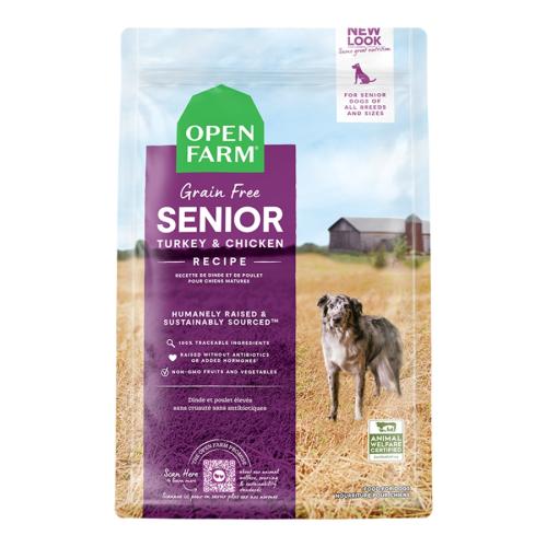 Open Farm Dry Dog Grain Free Senior Turkey & Chicken 22#
