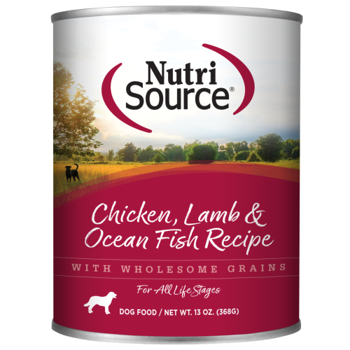 Nutrisource Wet Dog Can Chicken Lamb Ocean Fish 13oz