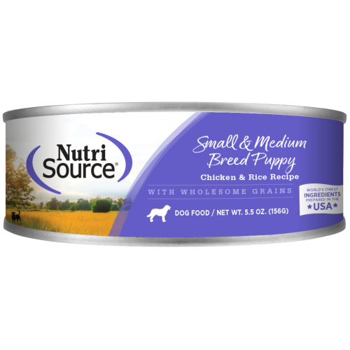 Nutrisource Wet Dog Can Small Breed Puppy Chicken Rice 5.5oz