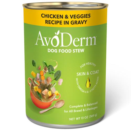 Avoderm Wet Dog Can Chicken Veggie Stew in Gravy 13oz
