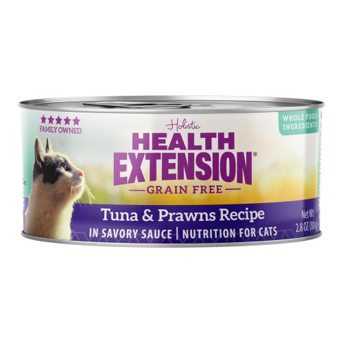 Health Extension Wet Cat Can Tuna Prawns 2.8oz