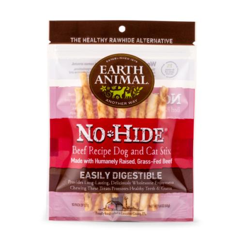 Earth Animal Dog Cat Treat No Hide Beef Stix 10pk