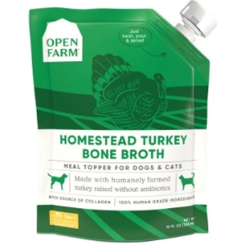 Open Farm Dog/Cat Bone Broth Turkey 12oz