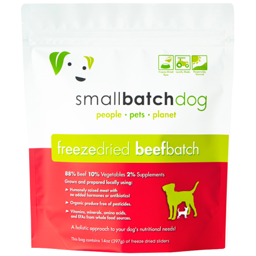 Smallbatch Freeze Dried Dog Beef Sliders 14oz