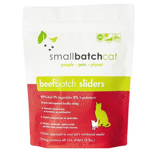 Smallbatch Frozen Cat Raw Beef Sliders 3#