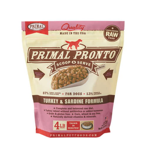 Primal Frozen Dog Raw Turkey Sardine Pronto 4#