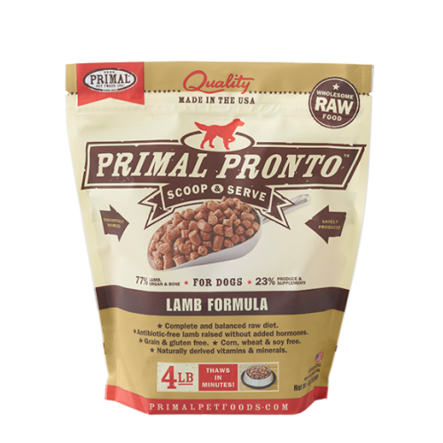 Primal Frozen Dog Raw Lamb Pronto 4#