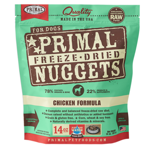 Primal Freeze-Dried Dog Chicken Nuggets 14oz