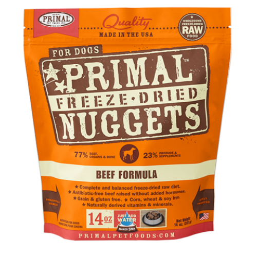 Primal Freeze-Dried Dog Beef Nuggets 14oz