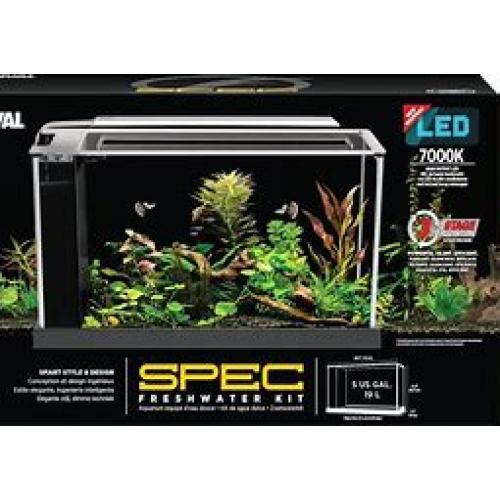 Fluval Spec V Aquarium 5 Gallon Kit Black