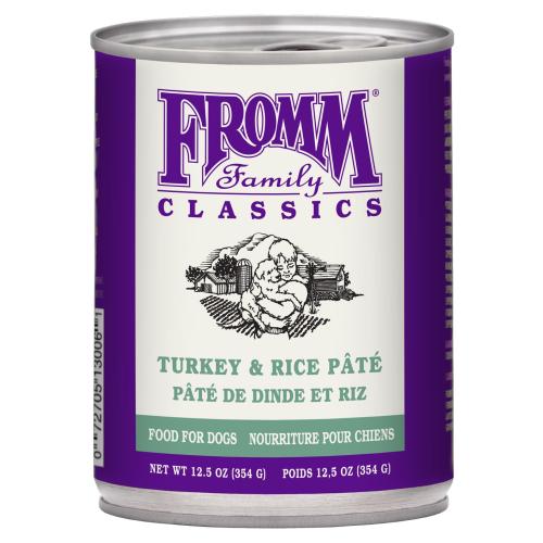 Fromm Wet Dog Can Turkey and Rice Pate 12.2oz