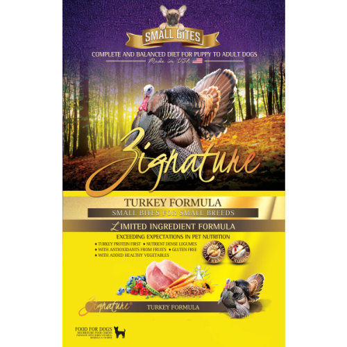 Zignature Dry Dog Small Bites Turkey Formula 4#