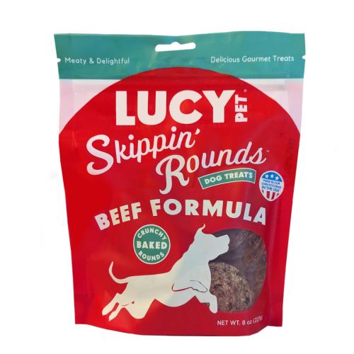 LUCYPET DOG TRT BEEF SKIPPIN ROUNDS 8OZ