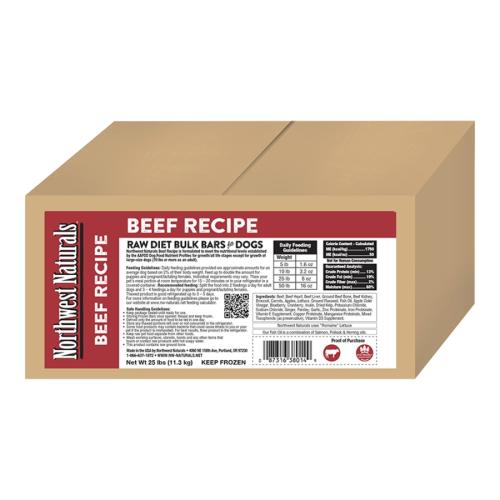Northwest Frozen Dog Raw Beef Bulk Box 25#