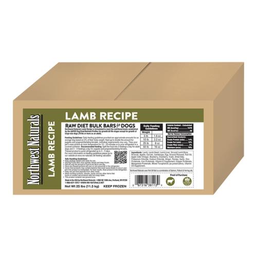 Northwest Frozen Dog Raw Lamb Bulk Box 25#