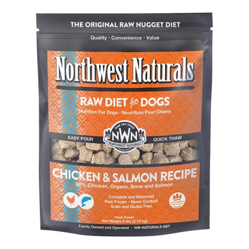Northwest Frozen Dog Raw Chicken Salmon Nuggets 6#