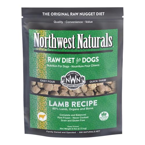 Northwest Frozen Dog Raw Lamb Nuggets 6#