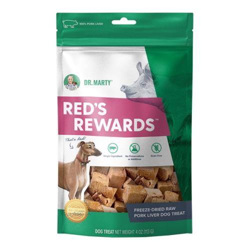 Dr. Marty Freeze-Dried Dog Treat Red's Pork Liver 4oz
