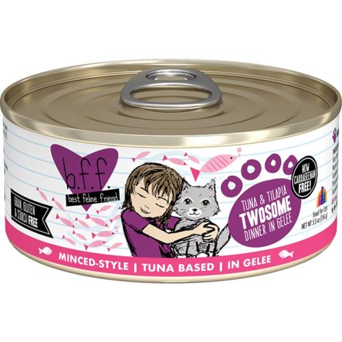 Weruva BFF Wet Cat Can Twosome Tuna Tilapia Gelee 5.5oz