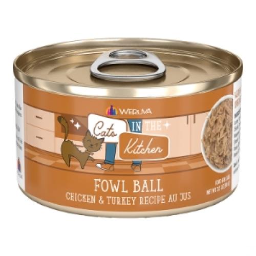 Weruva Wet Cat Can Fowl Ball Chicken Turkey 3.2oz
