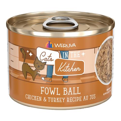 Weruva Wet Cat Can Fowl Ball Chicken Turkey 6oz