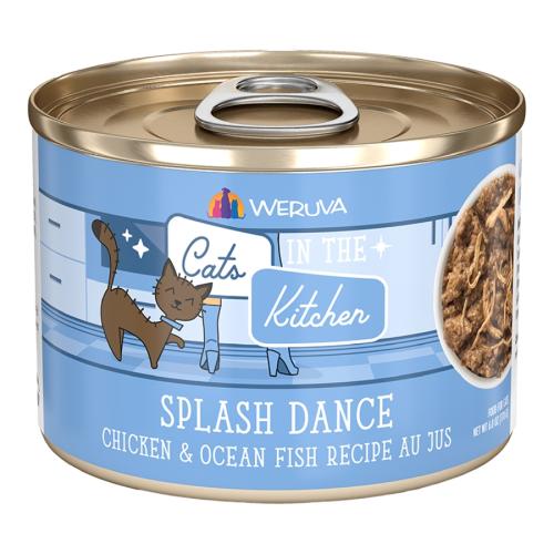 Weruva Wet Cat Can Splash Dance Chicken Ocean Fish 6oz