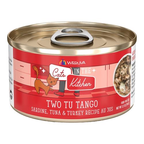 Weruva Wet Cat Can Two Tu Tango Sardine Tuna Turkey 3.2oz