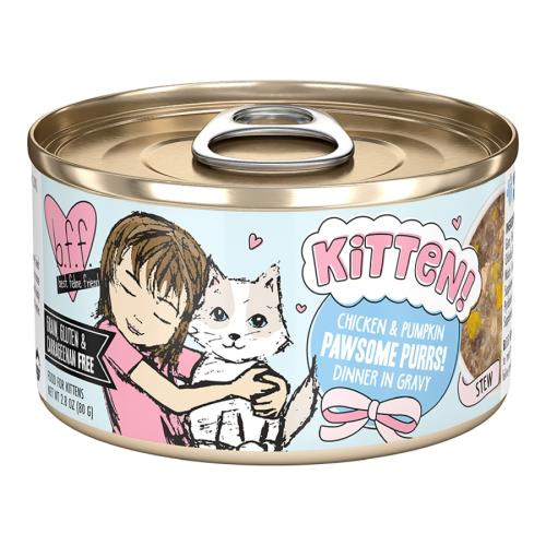 Weruva BFF Wet Kitten Can Pawsome Purrs Chicken Pumpkin Stew 2.8oz