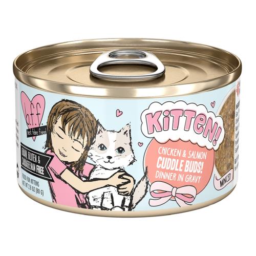 Weruva BFF Wet Kitten Can Cuddle Buds Chicken Salmon Mince 2.8oz