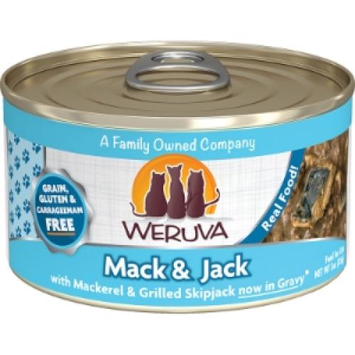 Weruva Wet Cat Can Mack & Jack Mackerel Skipjack Gravy 3oz