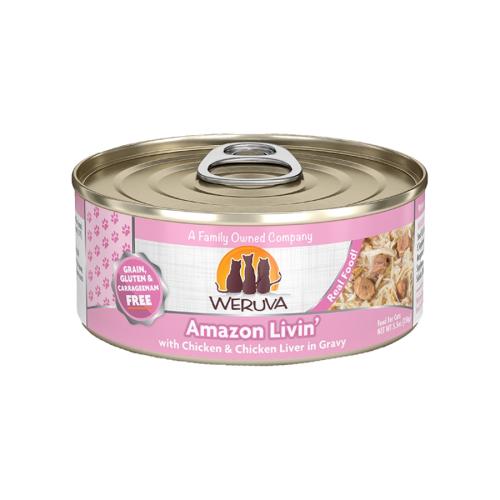 Weruva Wet Cat Can Amazon Livin' Chicken with Chicken Liver 5.5oz