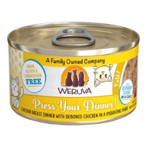 Weruva Wet Cat Can Press Your Dinner Chicken Breast Pate 3oz