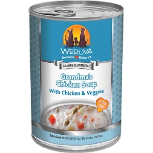 Weruva Wet Dog Can Grandma's Chicken Soup Chicken Veggies 14oz