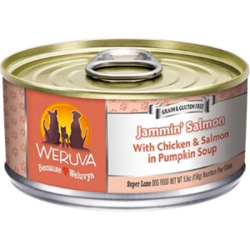 Weruva Wet Dog Can Jammin' Salmon Chicken Salmon Pumpkin 5.5oz