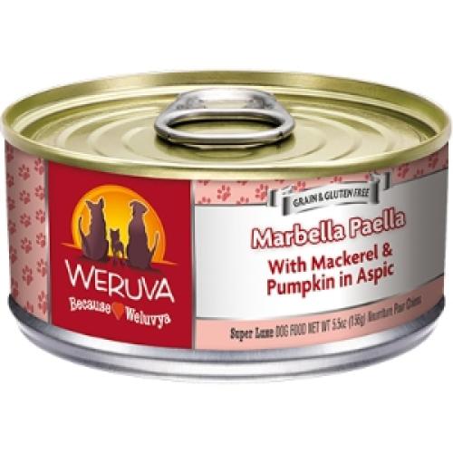 Weruva Wet Dog Can Marbella Paella Mackerel Pumpkin 5.5oz