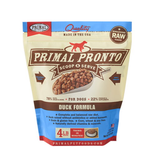 Primal Frozen Dog Raw Duck Pronto 4#
