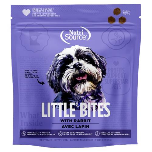 Nutrisource Dog Treat Little Bites Rabbit 6oz