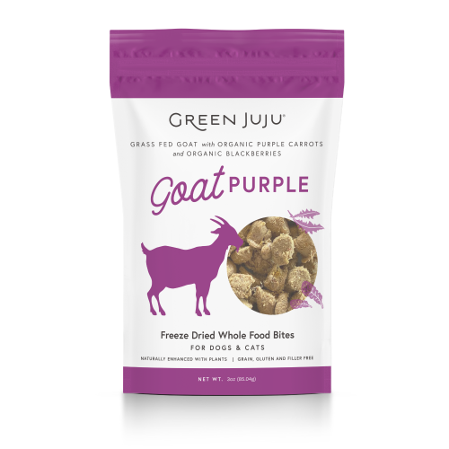 Green Juju Freeze-Dried Dog Cat Goat Purple Bites 3oz