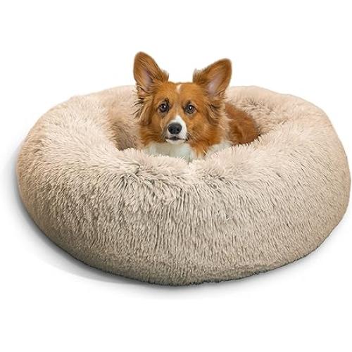 Best Friends Pet Bed Shag Donut Taupe 30x30