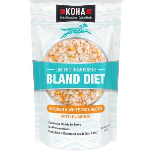 Koha Wet Dog Pouch Bland Diet Chicken White Rice 12.5oz