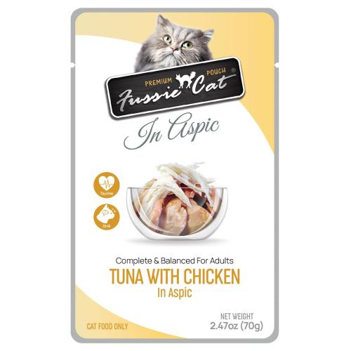 Fussie Cat Wet Cat Pouch Tuna Chicken Aspic 2.47oz