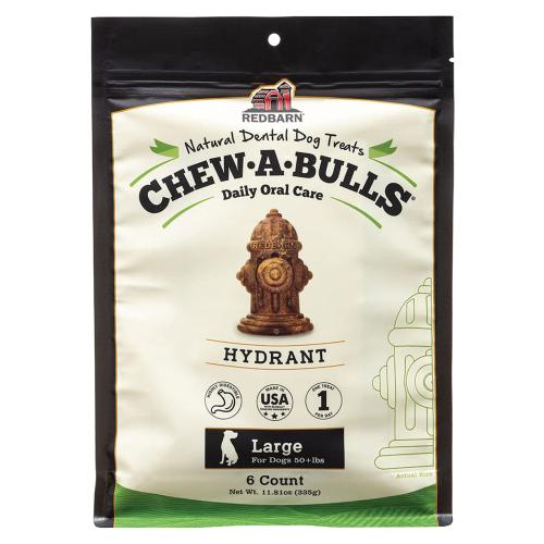 Redbarn Dog Treat Chew-A-Bull Hydrant Large 6ct