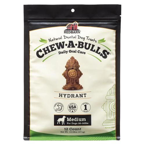 Redbarn Dog Treat Chew-A-Bull Hydrant Medium 12ct